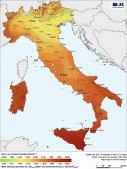 irradazione solare in italia